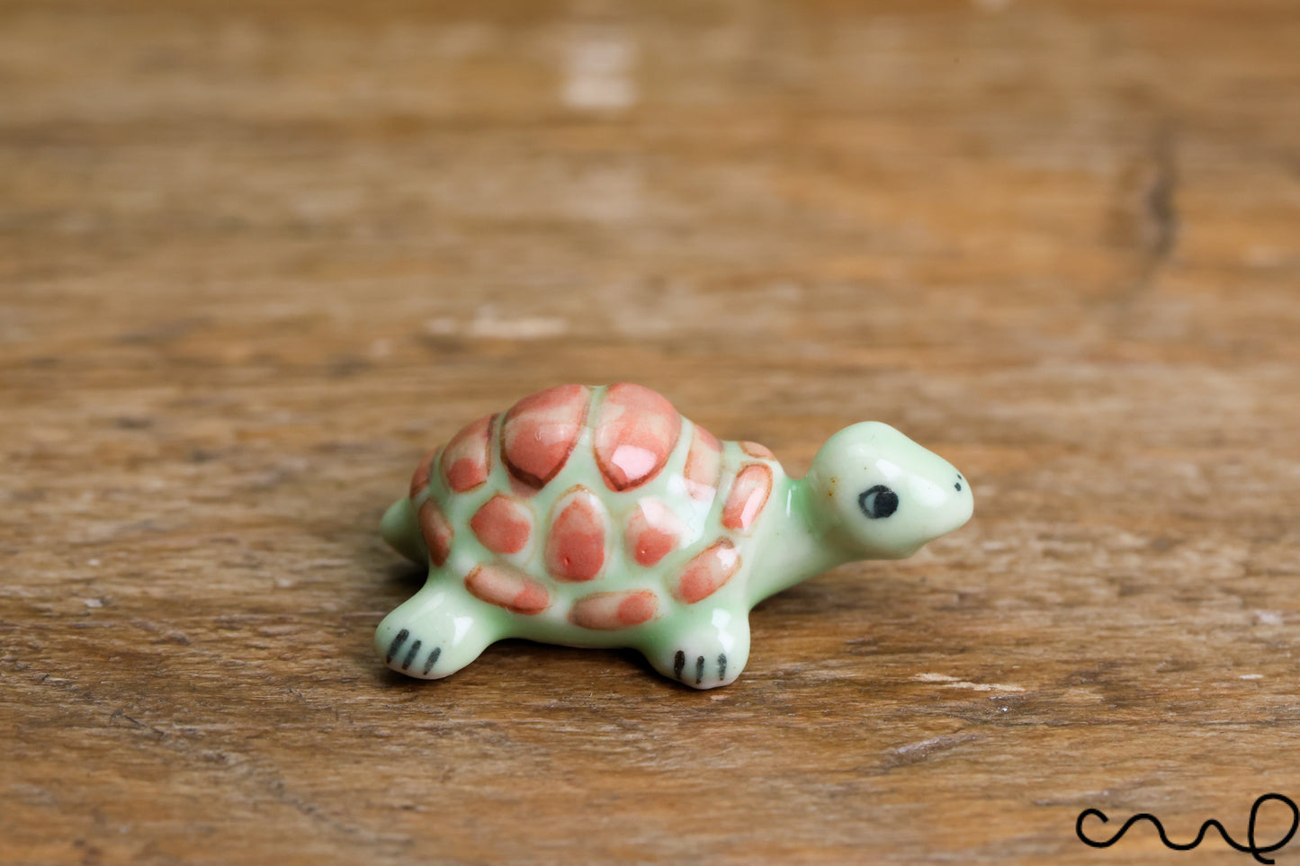 Handmade Ceramic Turtle Tiny Miniature Ornament Mini Minute Animal Figurines