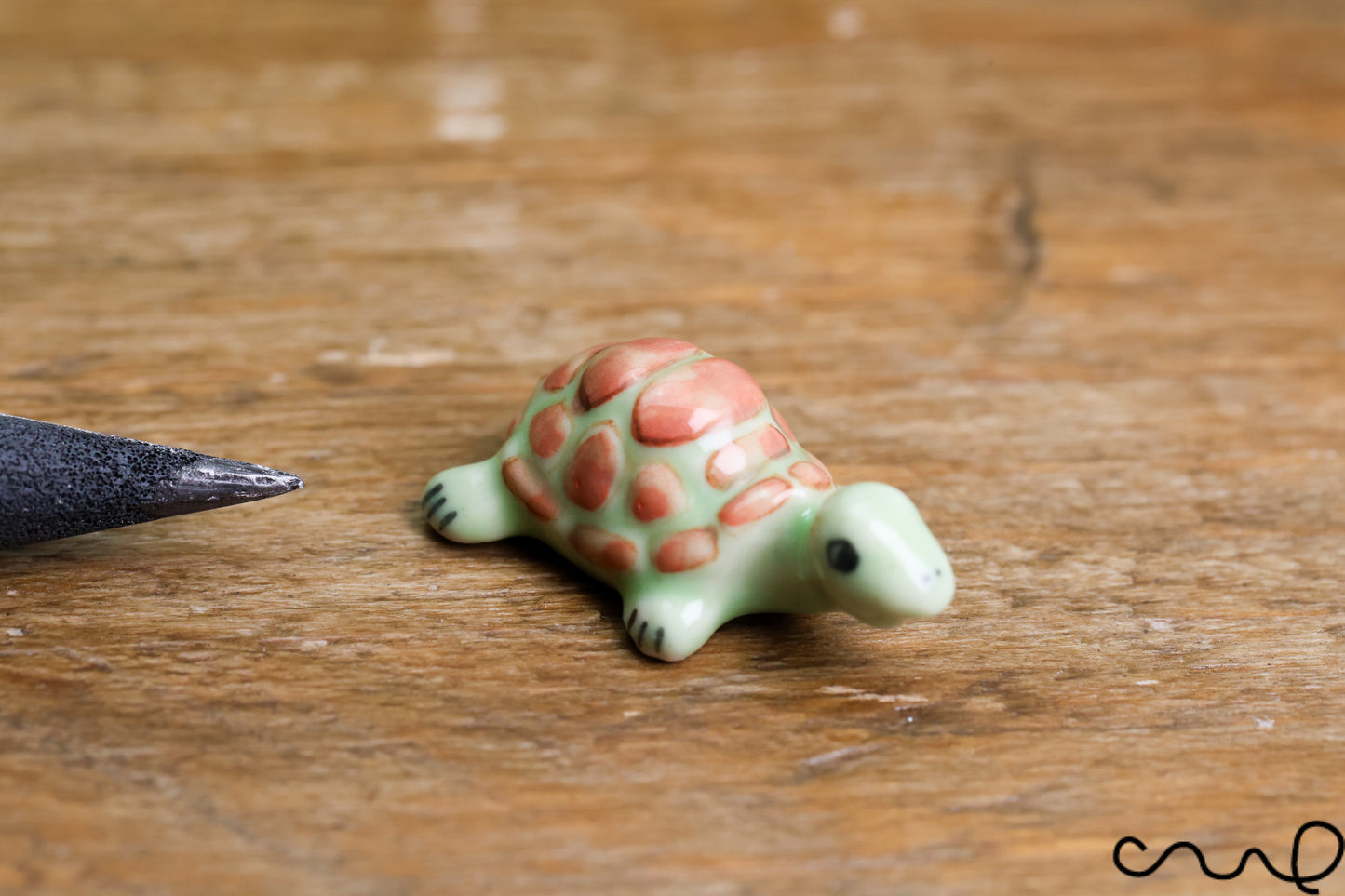 Handmade Ceramic Turtle Tiny Miniature Ornament Mini Minute Animal Figurines