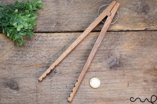 Wooden Salad Pair of Tongs Eco-Friendly Natural Wood Pasta Server Serving Tongs Kitchen Essential