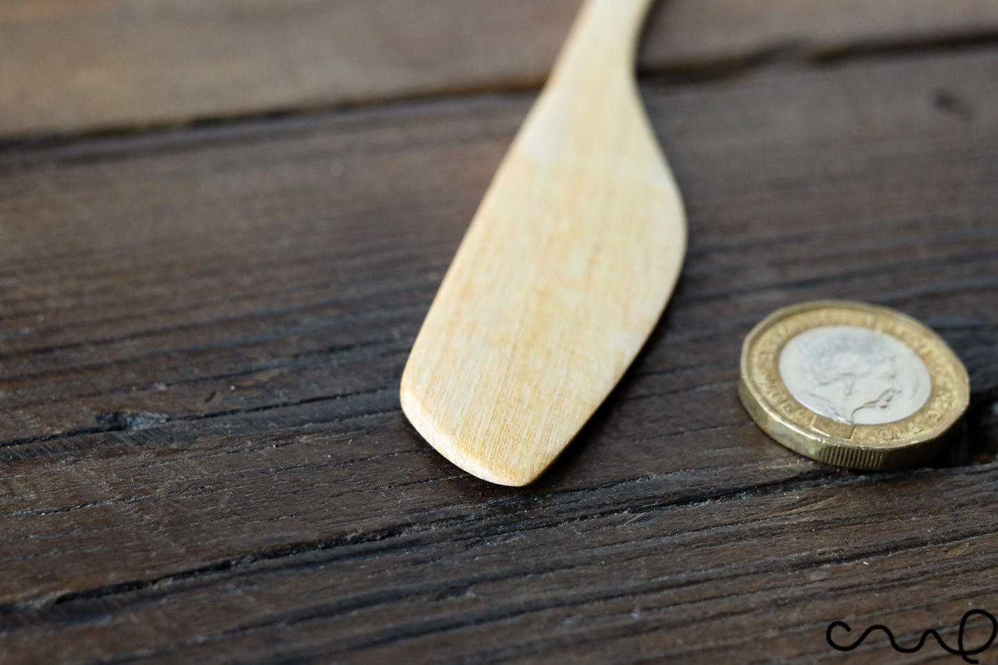 Set of 4 Handmade Wooden Butter Knives: Light Brown Jam Spreader